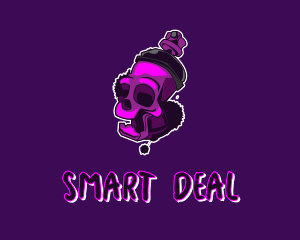 Purple Skull Spray Paint logo design