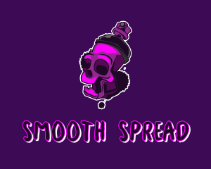 Purple Skull Spray Paint logo design