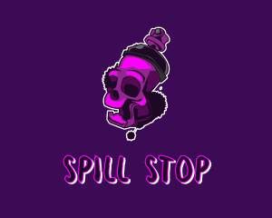 Purple Skull Spray Paint logo design