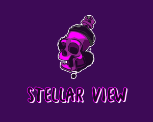 Purple Skull Spray Paint logo design