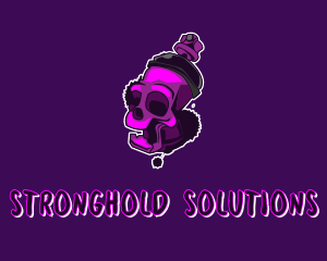 Purple Skull Spray Paint logo design