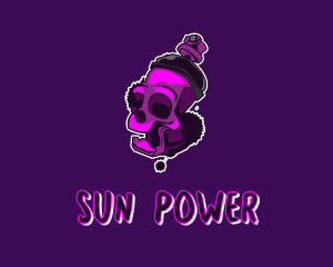 Purple Skull Spray Paint logo design