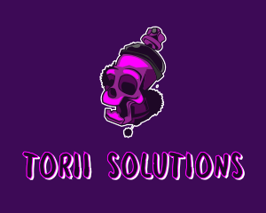 Purple Skull Spray Paint logo design