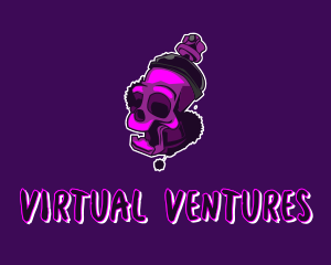 Purple Skull Spray Paint logo design