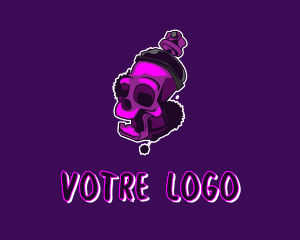 Purple - Purple Skull Spray Paint logo design
