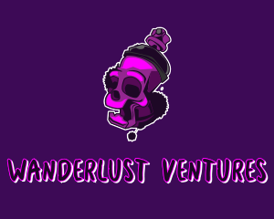 Purple Skull Spray Paint logo design