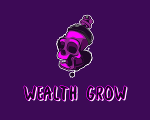 Purple Skull Spray Paint logo design