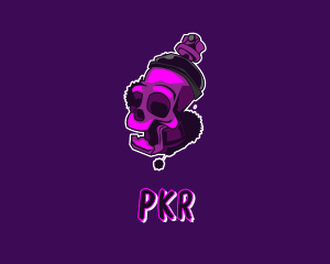 Purple Skull Spray Paint logo design