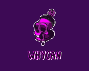 Beatbox - Purple Skull Spray Paint logo design