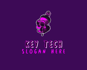 Purple Skull Spray Paint logo design