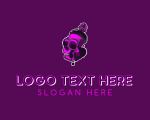 Purple Skull Spray Paint logo design