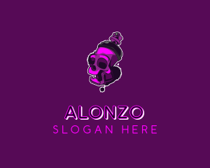 Purple Skull Spray Paint logo design