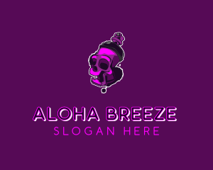 Purple Skull Spray Paint logo design