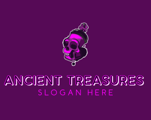 Purple Skull Spray Paint logo design