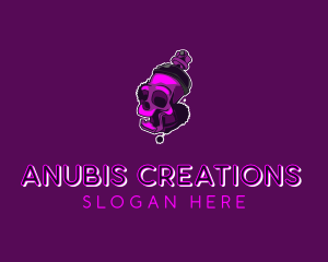 Purple Skull Spray Paint logo design