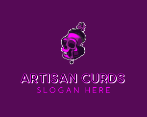 Purple Skull Spray Paint logo design