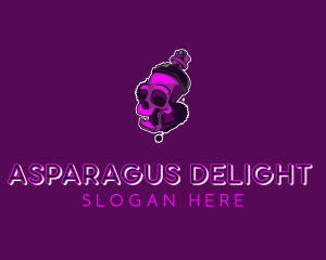 Purple Skull Spray Paint logo design