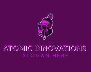 Purple Skull Spray Paint logo design