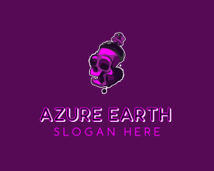 Purple Skull Spray Paint logo design