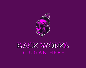 Purple Skull Spray Paint logo design