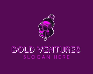 Purple Skull Spray Paint logo design