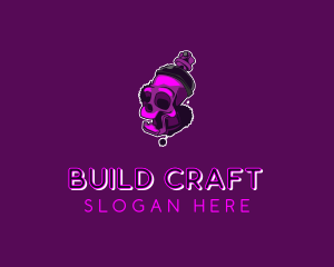 Purple Skull Spray Paint logo design