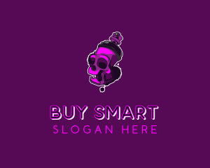 Purple Skull Spray Paint logo design