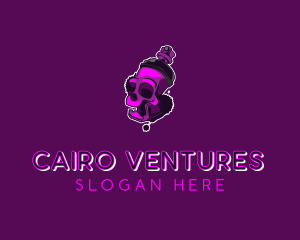 Purple Skull Spray Paint logo design