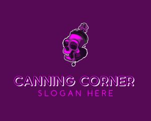 Purple Skull Spray Paint logo design