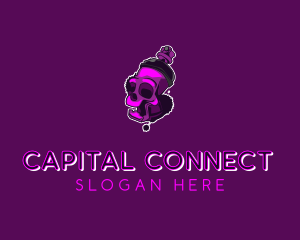 Purple Skull Spray Paint logo design