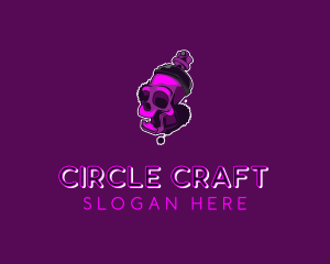 Purple Skull Spray Paint logo design