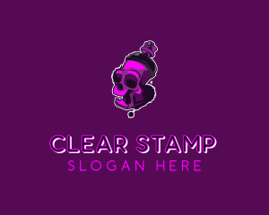 Purple Skull Spray Paint logo design