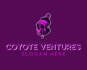 Purple Skull Spray Paint logo design