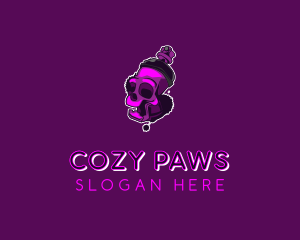 Purple Skull Spray Paint logo design