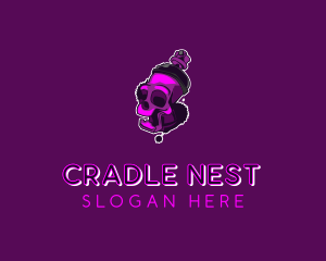 Purple Skull Spray Paint logo design