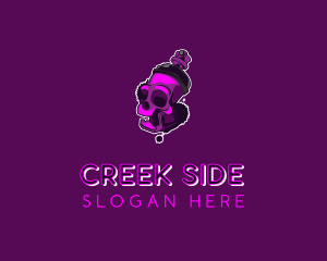 Purple Skull Spray Paint logo design