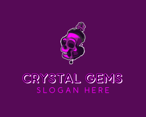 Purple Skull Spray Paint logo design