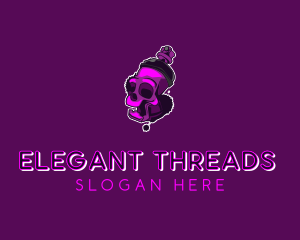 Purple Skull Spray Paint logo design