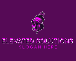 Purple Skull Spray Paint logo design