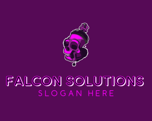 Purple Skull Spray Paint logo design