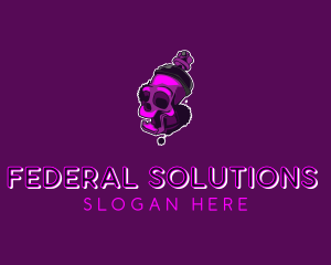 Purple Skull Spray Paint logo design