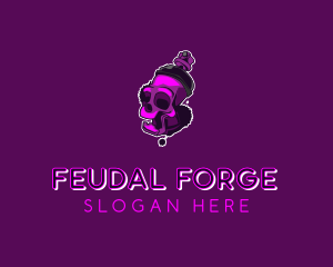 Purple Skull Spray Paint logo design