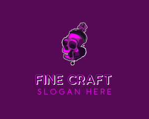 Purple Skull Spray Paint logo design