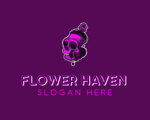 Purple Skull Spray Paint logo design