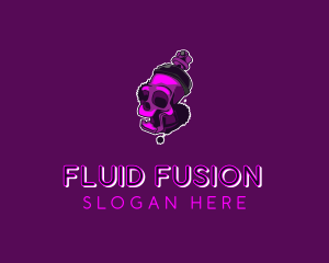 Purple Skull Spray Paint logo design