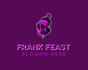 Purple Skull Spray Paint logo design