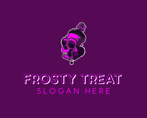 Purple Skull Spray Paint logo design