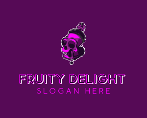 Purple Skull Spray Paint logo design