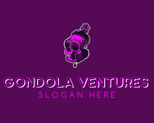 Purple Skull Spray Paint logo design