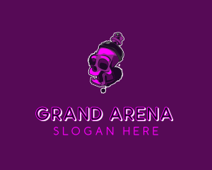 Purple Skull Spray Paint logo design